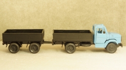 Зил 4331 бортовой с прицепом синий/черный, з-д Вега 1:43