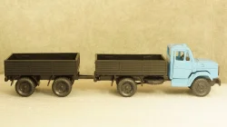 Зил 4331 бортовой с прицепом синий/черный, з-д Вега 1:43