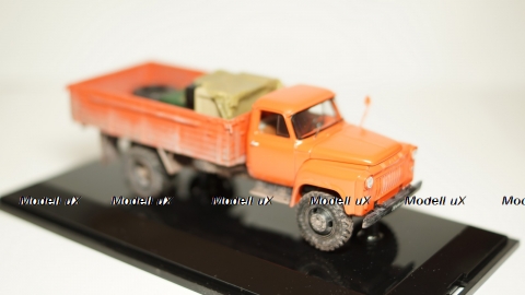 Газ 53Ф со следами эксплуатации и грузом, 1:43