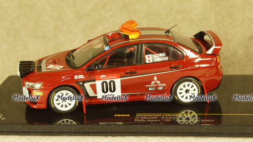 Mitsubishi Lancer Evo X #00 H.Hiyoshi Rally Japan Safety car 2007, KB1043, IXO 1:43