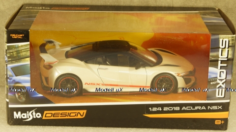 Acura NSX 2018 white/black, 32536, Maisto 1:24