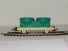 Вагон для сыпучих продуктов, зеленый
