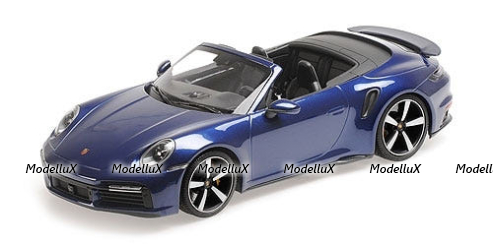 Porsche 911 (992) Turbo S Cabriolet 2020 Blue Metallic, 155069081, Minichamps 1:18