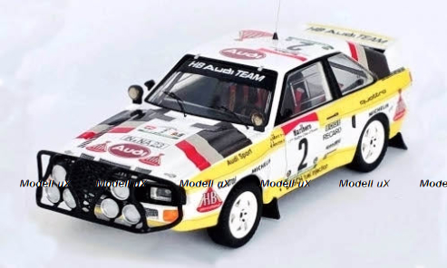 Audi Sport Quattro No.2, HB Audi Team Rally Bandama M.Mouton/A.Hertz 1985, Trofeu 1:43
