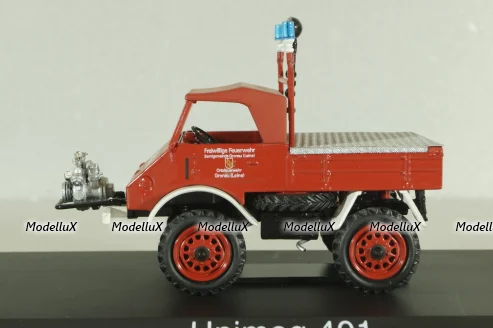 Mercedes Unimog 401 flatbed truck 4x4 Freiwillige Feuerwehr, 03118, Schuco 1:43