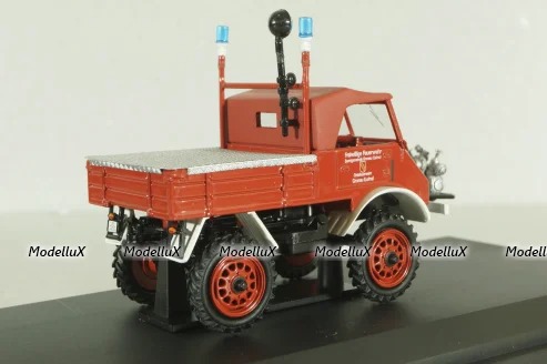 Mercedes Unimog 401 flatbed truck 4x4 Freiwillige Feuerwehr, 03118, Schuco 1:43