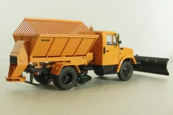 КО-829А(4333) 1986, пескоразбрасыватель с отвалом на шасси Зил-4333, 103368, Автоистория 1:43