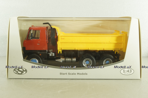 Tatra 815 S3 самосвал с трёхсторонней разгрузкой, красный/желтый, SSM1345, SSM 1:43