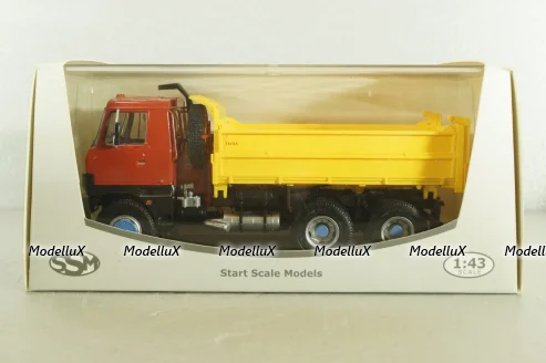 Tatra 815 S3 самосвал с трёхсторонней разгрузкой, красный/желтый, SSM1345, SSM 1:43