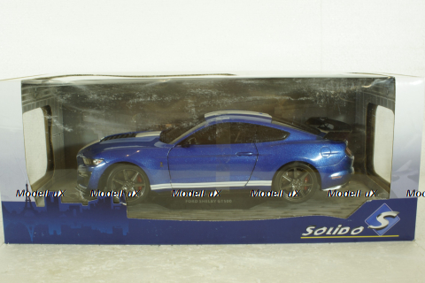 Ford Mustang Shelby GT 500 Fast Track bluemetallic/white, 1805901, Solido 1:18