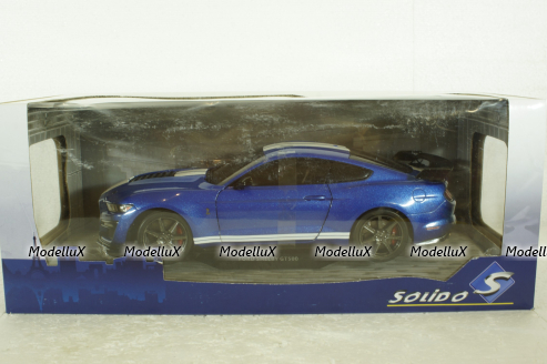 Ford Mustang Shelby GT 500 Fast Track bluemetallic/white, 1805901, Solido 1:18