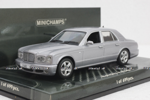 Bentley Arnage T, 2003, Silver, 436139074, Minichamps 1:43