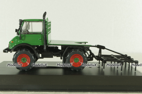 Mercedes Unimog U406 1977, green, Тракторы: история, люди, машины №137, Hachette 1:43