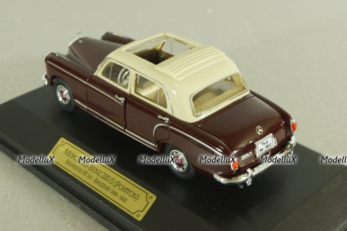 Mercedes 220 S Ponton (W180) 1956, dark red, 4325, Faller 1:43 