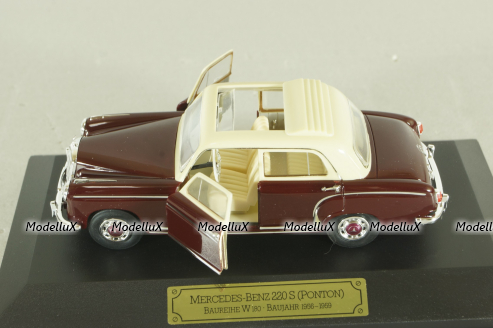 Mercedes 220 S Ponton (W180) 1956, dark red, 4325, Faller 1:43 