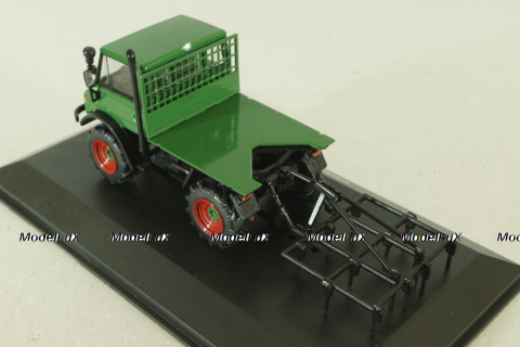 Mercedes Unimog U406 1977, green, Тракторы: история, люди, машины №137, Hachette 1:43