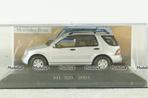 Mercedes -Benz ML320, (W163), silver 2001, MBOMS064, Altaya, Mercedes-Benz Offizielle Modell Sammlung #64, 1:43