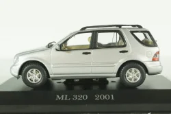 Mercedes -Benz ML320, (W163), silver 2001, MBOMS064, Altaya, Mercedes-Benz Offizielle Modell Sammlung #64, 1:43
