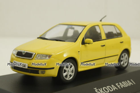 Skoda Fabia I, yellow, KALEIDOSKOP SKODA (DeAgostini) 1:43