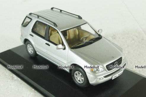 Mercedes -Benz ML320, (W163), silver 2001, MBOMS064, Altaya, Mercedes-Benz Offizielle Modell Sammlung #64, 1:43