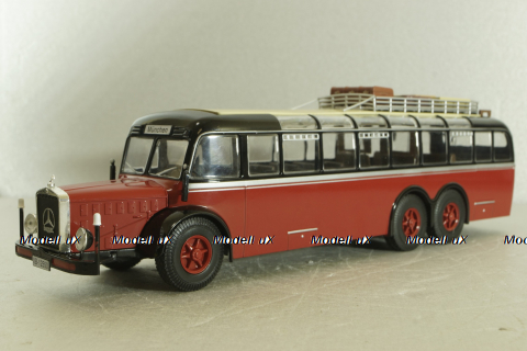 Mercedes O 10000 bus, red, AUTOBUS DAL MONDO #2, Hachette 1:43 