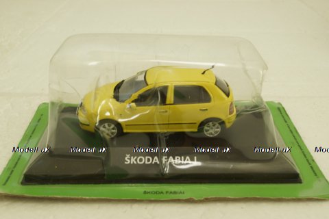 Skoda Fabia I, yellow, KALEIDOSKOP SKODA (DeAgostini) 1:43