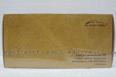 Land Rover Defender 110 Rally Camel Trophy 1993 Dirty Version, ALM810309, Almost Real 1:18