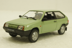 Ваз-2108 Спутник, зеленый, Автолегендны СССР №48, 1:43