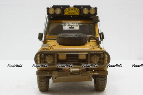 Land Rover Defender 110 Rally Camel Trophy 1993 Dirty Version, ALM810309, Almost Real 1:18