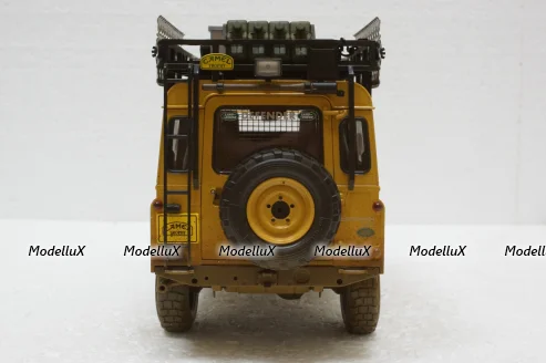 Land Rover Defender 110 Rally Camel Trophy 1993 Dirty Version, ALM810309, Almost Real 1:18