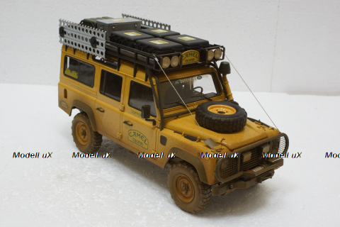 Land Rover Defender 110 Rally Camel Trophy 1993 Dirty Version, ALM810309, Almost Real 1:18