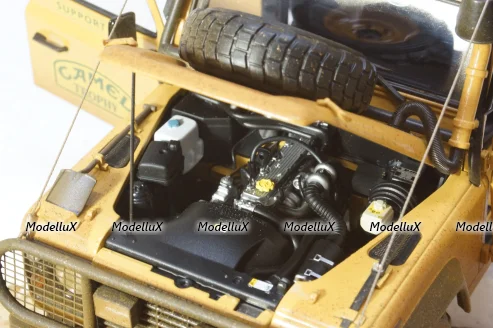Land Rover Defender 110 Rally Camel Trophy 1993 Dirty Version, ALM810309, Almost Real 1:18