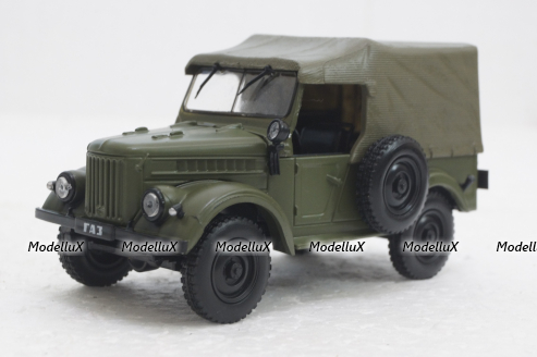 Газ-69, хаки с тентом,  Автолегенды СССР №13, 1:43