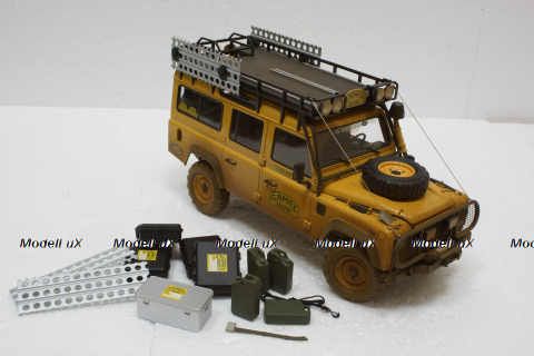 Land Rover Defender 110 Rally Camel Trophy 1993 Dirty Version, ALM810309, Almost Real 1:18