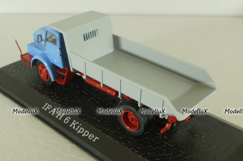 IFA H6 Kipper 1957 dump truck, blue/grey, Atlas 1:43