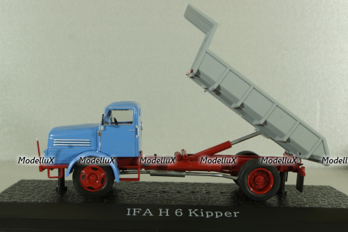 IFA H6 Kipper 1957 dump truck, blue/grey, Atlas 1:43