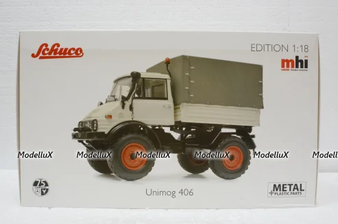Mercedes Unimog 406, grey, 450044600, Schuco  1:18