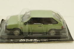 Ваз-2108 Спутник, зеленый, Автолегендны СССР №48, 1:43