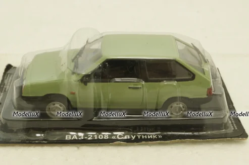 Ваз-2108 Спутник, зеленый, (Запечатанный)Автолегендны СССР №48, 1:43