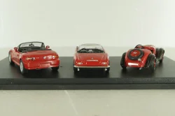 BMW set, BMW 328 1939 red, BMW 507 1956 red, BMW Z3 1996 red, 04259, Schuco 1:43