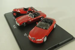 BMW set, BMW 328 1939 red, BMW 507 1956 red, BMW Z3 1996 red, 04259, Schuco 1:43