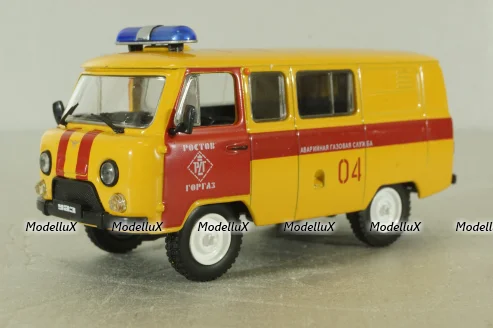 Уаз-396259 АГС "Буханка" Аварийная газовая служба, Автомобиль на службе 4, Deagostini 1:43