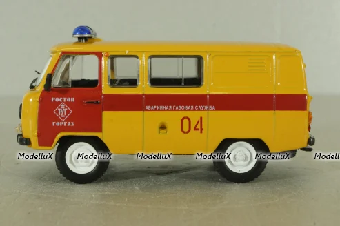 Уаз-396259 АГС "Буханка" Аварийная газовая служба, Автомобиль на службе 4, Deagostini 1:43