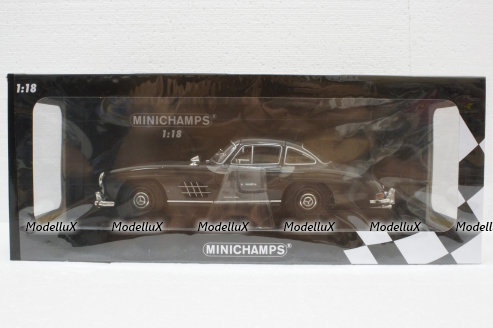 Mercedes 300SL W198, 1955, Dark Grey, 110037219, Minichamps 1:18
