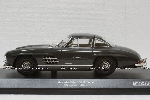Mercedes 300SL W198, 1955, Dark Grey, 110037219, Minichamps 1:18