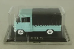 ZUK A-03 бортовой c тентом, голубой, RIegi Idok Legendas Autoi #46,  Deagostini 1:43