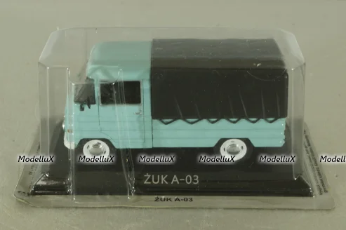 ZUK A-03 бортовой c тентом, голубой, RIegi Idok Legendas Autoi #46,  Deagostini 1:43