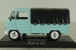 ZUK A-03 бортовой c тентом, голубой, RIegi Idok Legendas Autoi #46,  Deagostini 1:43