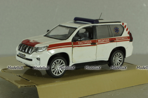 Toyota Prado 150 Медична допомога, білий, SAL003, Salah43 1:42