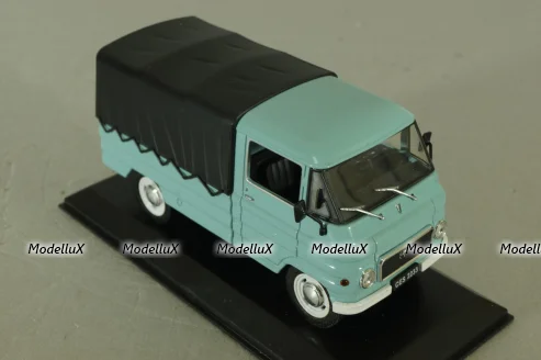ZUK A-03 бортовой c тентом, голубой, RIegi Idok Legendas Autoi #46,  Deagostini 1:43